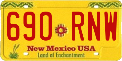 NM license plate 690RNW
