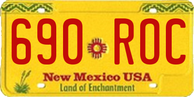 NM license plate 690ROC