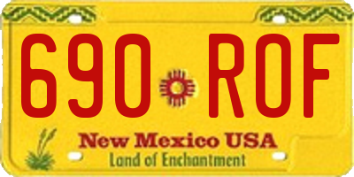 NM license plate 690ROF