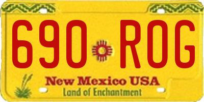 NM license plate 690ROG