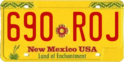 NM license plate 690ROJ