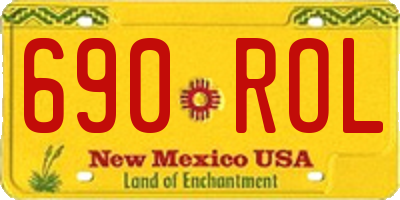 NM license plate 690ROL