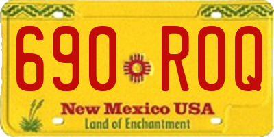 NM license plate 690ROQ