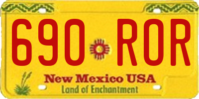 NM license plate 690ROR