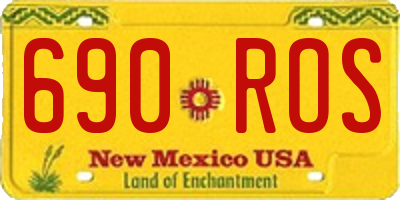NM license plate 690ROS