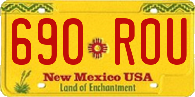NM license plate 690ROU