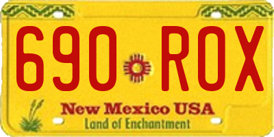 NM license plate 690ROX