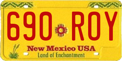 NM license plate 690ROY