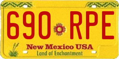 NM license plate 690RPE