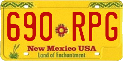 NM license plate 690RPG