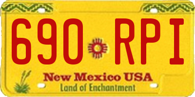 NM license plate 690RPI