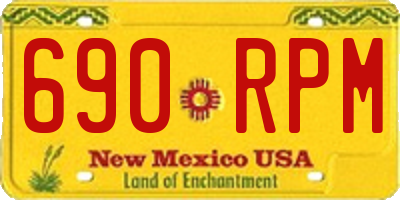 NM license plate 690RPM