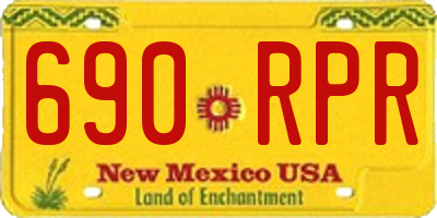NM license plate 690RPR