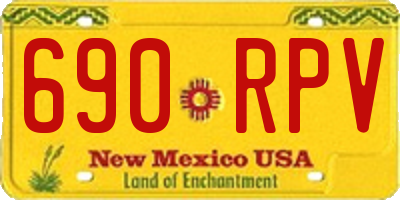 NM license plate 690RPV