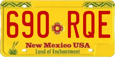 NM license plate 690RQE