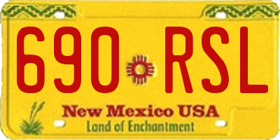 NM license plate 690RSL