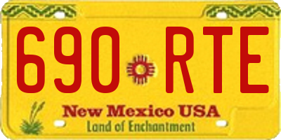 NM license plate 690RTE