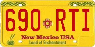 NM license plate 690RTI