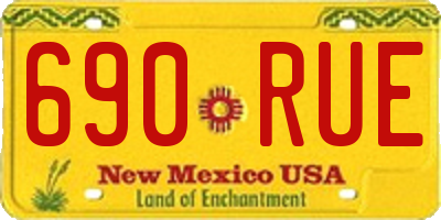 NM license plate 690RUE