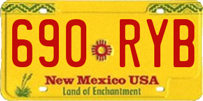NM license plate 690RYB