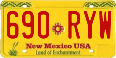 NM license plate 690RYW