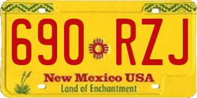 NM license plate 690RZJ