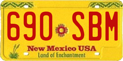 NM license plate 690SBM