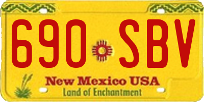 NM license plate 690SBV