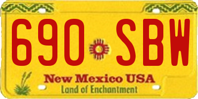 NM license plate 690SBW