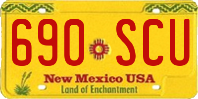 NM license plate 690SCU