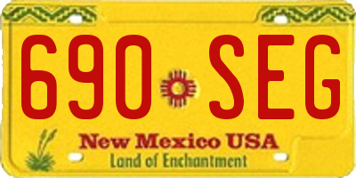 NM license plate 690SEG