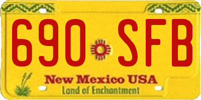 NM license plate 690SFB