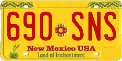 NM license plate 690SNS
