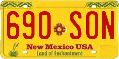 NM license plate 690SON
