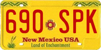 NM license plate 690SPK