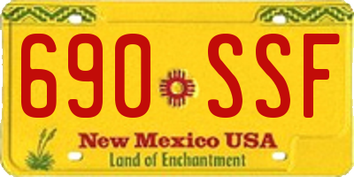 NM license plate 690SSF