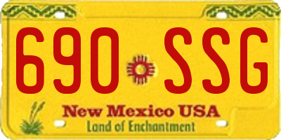 NM license plate 690SSG