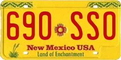 NM license plate 690SSO