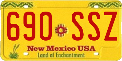NM license plate 690SSZ