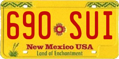 NM license plate 690SUI
