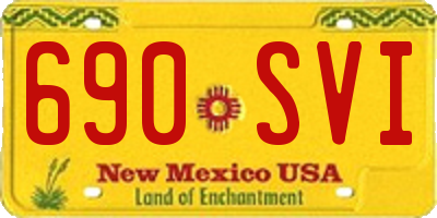 NM license plate 690SVI