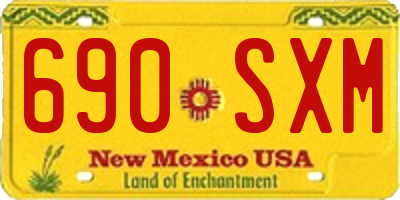 NM license plate 690SXM