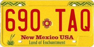 NM license plate 690TAQ