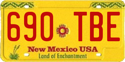NM license plate 690TBE
