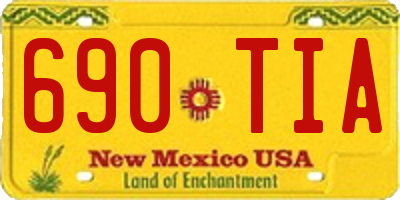 NM license plate 690TIA