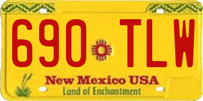 NM license plate 690TLW