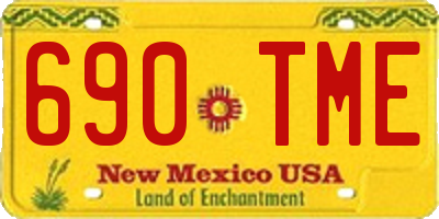 NM license plate 690TME