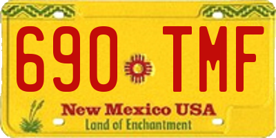 NM license plate 690TMF