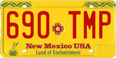 NM license plate 690TMP