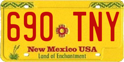 NM license plate 690TNY